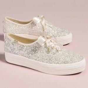 Keds Women's Glitter Sneakers - Silver